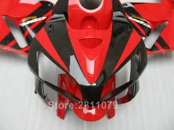 Moldagem por injeção de plástico ABS na carenagem kit para Honda CBR600RR 05 06 vermelho preto carenagem conjunto CBR600RR 2005 2006 HN21
