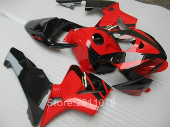 Moldagem por injeção de plástico ABS na carenagem kit para Honda CBR600RR 05 06 vermelho preto carenagem conjunto CBR600RR 2005 2006 HN21