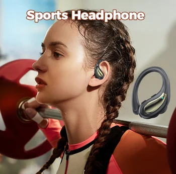 VOULAO Fones de ouvido sem Fio Bluetooth Fone de ouvido VL2 Abrir Over-ear Fones de Ouvido Bass Boost gancho de orelha Impermeável Fone de ouvido com Microfone para o Esporte