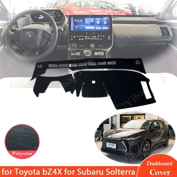 Para a Toyota bZ4X EA10 Para Subaru Solterra 2022 2023 Tampa do Painel de controle da Placa de Tapete de Carpete Almofada de Sol Proteger Tapete Adesivo Acessórios