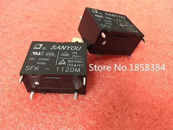 10pcs/lot relé SFK-112DM 12V 20A 250VAC para condicionador de Ar DC Mini Relé de Potência