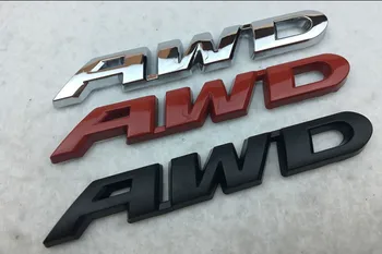 5X 3D do Carro de Metal Letras Para Honda Civic CRV Subaru, Mazda Toyota RAV4 Kia AWD Emblema Adesivo Fender Tronco Emblema Acessórios