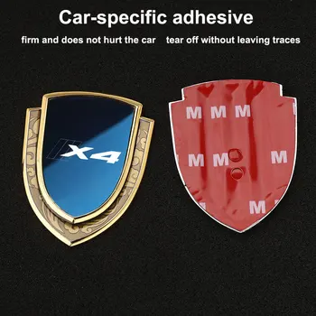 Adesivo de carro Emblemas do Lado do Escudo Estilo Carro Logotipo Emblema do Auto de Corpo de Etiqueta da Janela Para a BMW X4 Acessórios do carro