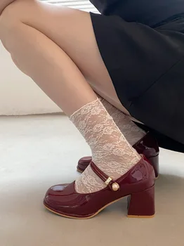 O Novo Francês Elegante Salto Alto Sapatos De Senhora Do Escritório De Cor Pura Estilo Coreano Sandálias Projeto Verão Chic Casual, Para Não Escorregar Sandálias