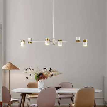LED luminária Moderna e Minimalista Nórdicos Escritório sala de estar, casa de jantar, sala de Barra de Suspensão de luz
