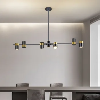 LED luminária Moderna e Minimalista Nórdicos Escritório sala de estar, casa de jantar, sala de Barra de Suspensão de luz