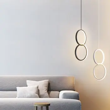 Coroa LED lâmpada criativo /personalidade quarto de cabeceira suspensão lustre moderno LED luzes pingente simples lâmpada
