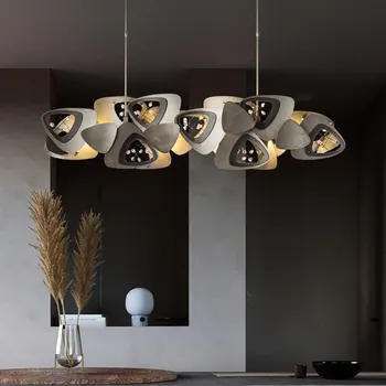 Pós-moderno, Retrô metal Arte Lustre Modelo de iluminação de quarto de Ilha de Cozinha Pendurar luzes de decoração de sala de Jantar luminária