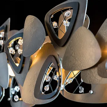 Pós-moderno, Retrô metal Arte Lustre Modelo de iluminação de quarto de Ilha de Cozinha Pendurar luzes de decoração de sala de Jantar luminária