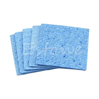 5pcs de Solda Ferro de Solda da Ponta de Solda Esponja de Limpeza Almofadas Azul Tamanho 6cm*6cm Limpar Esponjas de Dropship