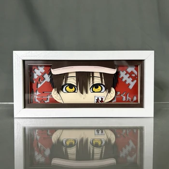Corte de papel Anime Caixa de Luz Led Wc Vinculado Hanako Kun Mesa de Luz para a Decoração do Quarto de Crianças de Presente de Aniversário Mangá Candeeiros de Mesa Lightbox