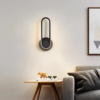 LED, lâmpada de parede do Quarto de Cabeceira Nordic light moderno, criativo corredor TV da sala de estar de plano de fundo lâmpada de parede de Alumínio de AC110V/220V