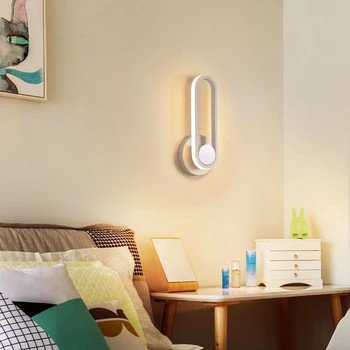 LED, lâmpada de parede do Quarto de Cabeceira Nordic light moderno, criativo corredor TV da sala de estar de plano de fundo lâmpada de parede de Alumínio de AC110V/220V