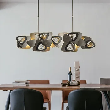 Lustres de Pós-moderno, Retrô metal Arte de Modelo de iluminação de quarto de Ilha de Cozinha Pendurar luzes de decoração de Casa de Jantar luminária