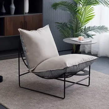Designer sofá cadeira Nordic Light de luxo extremamente simples retro industrial vento preguiçoso varanda de lazer cadeira