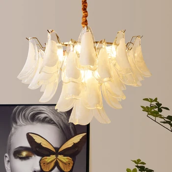 LED moderna Nuvem Cabaça Flor de Teto, Lustres Magnolia Pandant Atmosfera de Luz High-end de estar Sala de Jantar Hanging Lamp