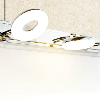 Casa de banho Simples DIODO emissor de Luz Frente do Espelho do Banheiro Maquiagem Impermeável de Aço Inoxidável do Espelho Anti-embaciamento Pintura, Lâmpada de Parede LB101308