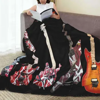Van Halen Erupção Evh Guitarras Preto Lançar Cobertor Moderno Quente Acampamento Multi Estilo