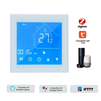 Tuya Zigbee Smart Temperatura do Termostato Controlador de LCD Semana Programável para Aquecimento de Água Tuya de Controle de APLICATIVO com Alexa