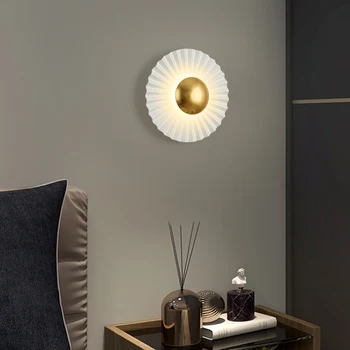 SAMAN Interior Moderno, Simples Lâmpada de Parede LED Criativo Branco Candeeiro de Luzes para a Home Sala Quarto-de-Cabeceira Decoração