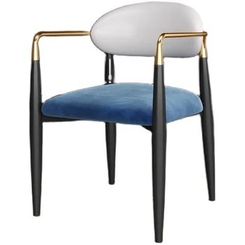 O Mínimo De Armnest Cadeiras De Luxo Nórdicos Perna Preta Confortável Metal Cadeiras De Jantar Sala De Relaxar Cadeiras Para Pequenos Espaços Nordicas Casa De Móveis