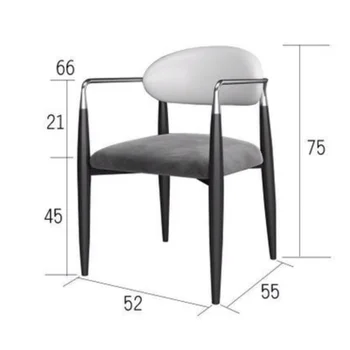 O Mínimo De Armnest Cadeiras De Luxo Nórdicos Perna Preta Confortável Metal Cadeiras De Jantar Sala De Relaxar Cadeiras Para Pequenos Espaços Nordicas Casa De Móveis