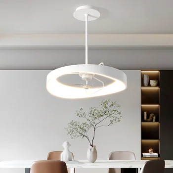 Pingente de Luz decoração do Quarto led invisível ventilador de Teto lâmpada de jantar com iluminação com controle remoto lâmpadas para a sala de Lustres