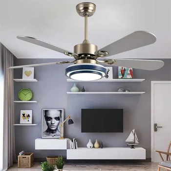 DEBBY Moderno Ventilador de Teto Com o Kit de Luzes de Controlo Remoto de LED 3 Cores de Casa Decorativos para Sala de Jantar, Quarto, Restaurante