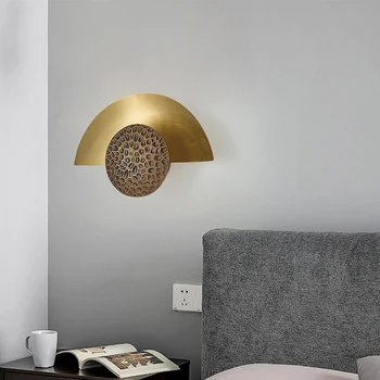 Designer de meia-lua led, lâmpada de parede Moderna, simples resina de ferro criativo parede da sala de estar quarto de luz de cabeceira da escada do corredor arandelas