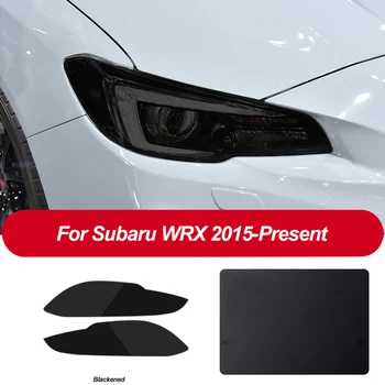 Para Subaru WRX 2015 Acessórios 2Pcs Faróis do Carro Película Protetora Faróis de Restauração de Fumaça BlackTransparent TPU Adesivo