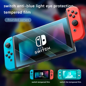Interruptor Lite Bolha-Livre 2 Pack Transparente HD o Protetor Claro da Tela Anti-impressão digital de Vidro Temperado de Filme Para a Nintendo Mudar