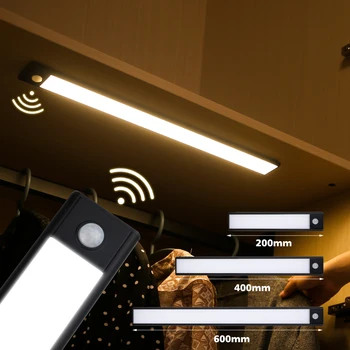 Luzes Led Gabinete com Sensor de Movimento 5v Closet Luz para a Cozinha guarda-Roupa sem Fio de Luz da Lâmpada de Parede Usb Recarregável Luz da Noite