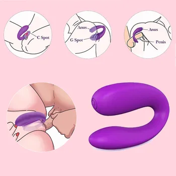 Macho e Fêmea Vibração Vagina Bolas em forma de U, Sexo Vibrador do Casal Uso do Vibrador ponto G, Orgasmo, Masturbação Produtos de Brinquedos Sexuais