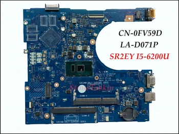 Atacado AAL15 LA-D071P Para Dell Insprion 5559 Laptop placa-Mãe CN-0FV59D FV59D SR23Y I5-6200U DDR3L 100% Testado