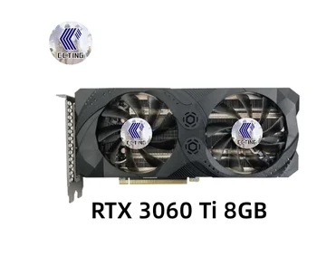 CCTING Placas Gráficas RTX 3060 Ti 8GB GDDR6 GPU Computador PC 192bit DP*3 PCI Express X16 4.0 Jogos de Placa de Vídeo placa de vídeo