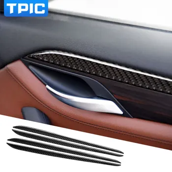 Para o BMW X1 E84 2011-2015 Fibra de Carbono de Porta de Carro da Decoração Tira de Guarnição Decorativa adesivos Interior do Carro Acessórios Carro Estilo