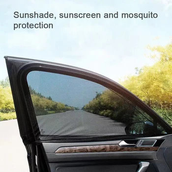 2PCS Universal Estilo Carro Acessórios Lado do Sol Janela Sombra da Cortina da janela Traseira Tampa de Proteção UV, Viseira pára-Sol Escudo