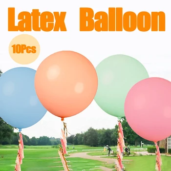 10Pcs 36inch Casamento, Decoração de Balões Brancos Grandes Balões de Látex de Chuveiro do Bebê Balão de Festa de Aniversário de Balão para a Alameda de Suprimentos