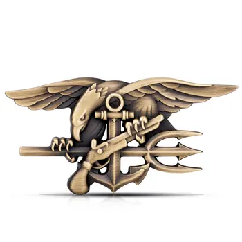2PCS US NAVY SEALs Carro Emblema 3D Automático de Metal Adesivo Falcão Militar Logotipo do selo de Veterano Janela da Capa de Moto Estilo