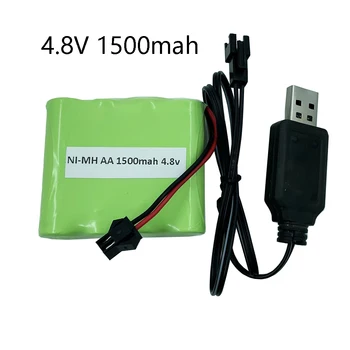 4,8 V 1500mAh bateria de Ni-CD AA Bateria Recarregável Para Controle Remoto Brinquedos Carro Elétrico Nicd 4,8 V Volt Bateria SM-Plug 2P