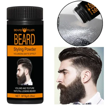 Homens de barba macia do pó barba pó de configuração barba fofo estilo de pó de barba volumizing fofo estilo de textura em pó