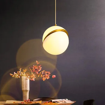 Nordic LED Moderna de Bolha Branco Bola Pingente Luzes da Cozinha de Jantar, Sala de estar, Restaurante, Quarto de Ouro lustre Lustre