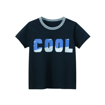 Top de verão do Algodão Menino T-Shirt 1-9T da Criança Garoto de Camiseta Infantil Roupas de Manga Curta Infantil Tee Superior Roupa Casual
