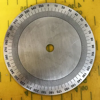 Dial no sentido horário peça redonda de 360 graus de aço inoxidável instrumento de medição 94x8x1