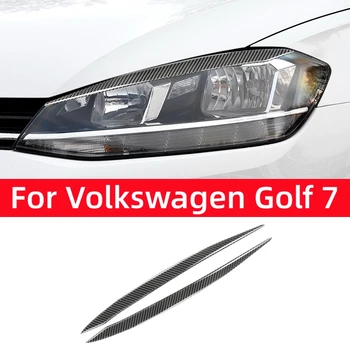 A Volkswagen Vw Golf 7 Gti Mk7 2013-2019 De Fibra De Carbono Auto Farol Da Sobrancelha Decoração Adesivo Tampa Moldura De Acessórios Para Carros