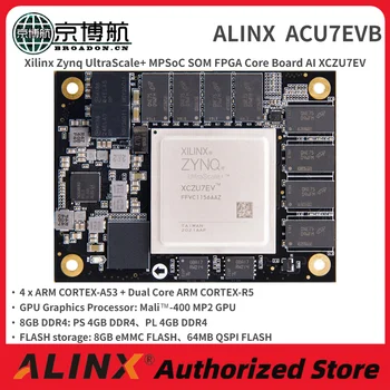 Xilinx Zynq UltraScale+ MPSoC SOM FPGA da Placa do Núcleo AI XCZU7EV ALINX ACU7EVB Demonstração da Placa do Núcleo