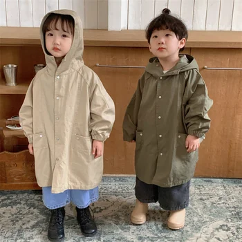 Meninos Jaqueta casaco de Algodão Vestuário Sobretudo 2023 Encantadora Primavera, Outono, à Prova de Crianças Roupas Quentes