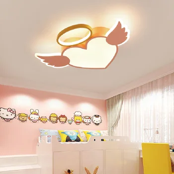 Anjo de quarto de crianças de luz led luzes de teto com controle remoto cartoon abajur sala de crianças bonito lâmpada do teto deco quarto de criança
