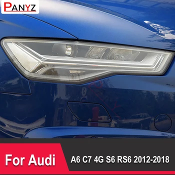 Para Audi A6 C7 4G S6 RS6 2012-2018 o Farol do Carro do Filme Protetor de Farol de Restauração Preta Transparente TPU Adesivo Acessórios