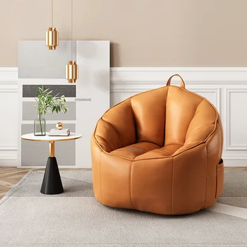 Nordic Mobiliário, Sofás de Couro para Sala de estar Preguiçoso Sofá de Lazer Sofá Sofá cadeira Cadeira Cadeira Tatami Sofá Lounge